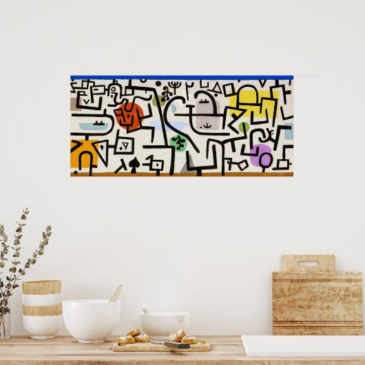 Boeiende abstractie: Rich Port van Paul Klee Poster (Keuken)