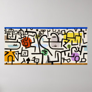 Boeiende abstractie: Rich Port van Paul Klee Poster