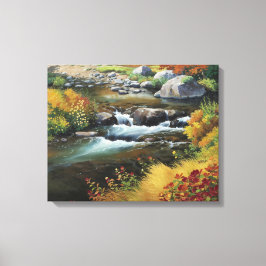 Boeiende anime-stijl olieverfschilderij van de her canvas afdruk