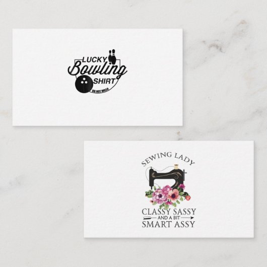 boeiende bowlen grappige cadeautjes informatiekaartje (Voorkant / Achterkant)