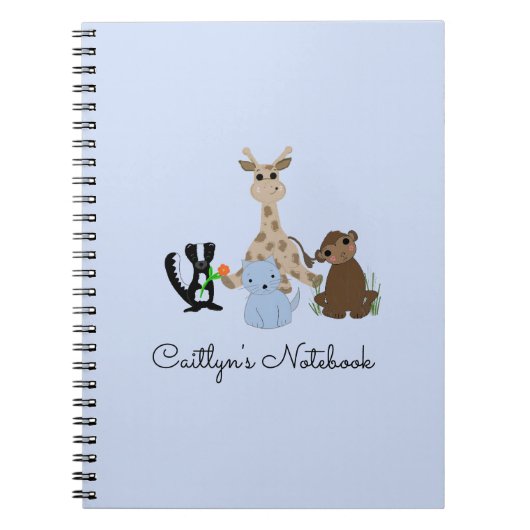 Boeiende dieren gepersonaliseerd notitieboek (Voorkant)