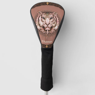 Boeiende en artistieke voorstelling van een tijger golfheadcover