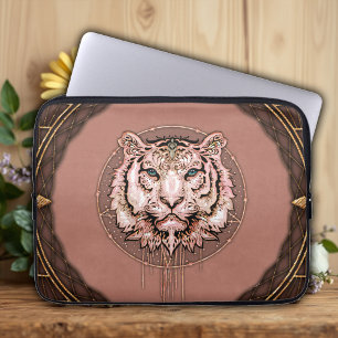 Boeiende en artistieke voorstelling van een tijger laptop sleeve
