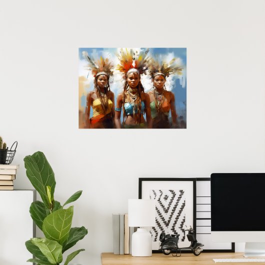 Boeiende Karo Tribe Vrouwen - Poster Prints (Thuiskantoor)