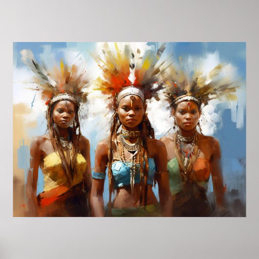 Boeiende Karo Tribe Vrouwen - Poster Prints (Voorkant)