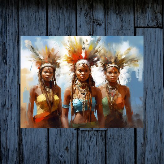 Boeiende Karo Tribe Vrouwen - Poster Prints