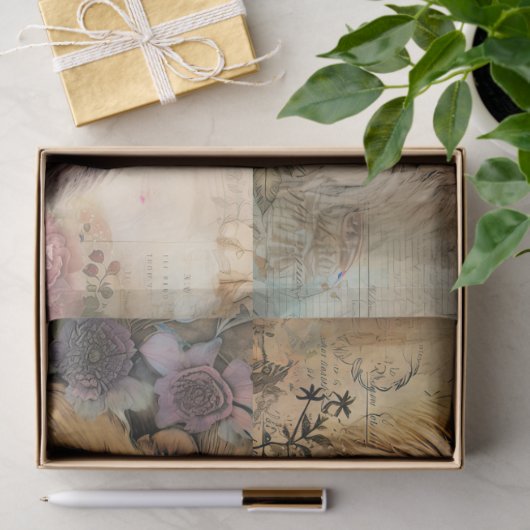 Boeiende  Leeuwenkoppen & Bloemen Tissuepapier (Geschenk)