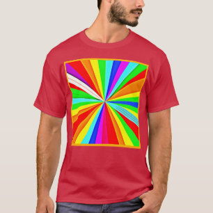 Boeiende levendige tinten Kleurrijk patroon T-shirt