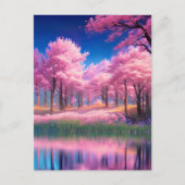 Boeiende roze versieringen briefkaart (Voorkant)