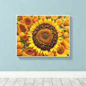 boeiende scène van zonnebloemen canvas afdruk (Insitu (Houten vloer))