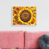 boeiende scène van zonnebloemen canvas afdruk (Insitu (Woonkamer))