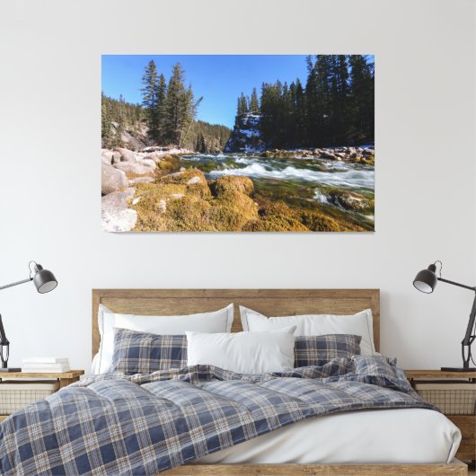 Boeiende schoonheid van de Athabasca rivier Canvas Afdruk (Insitu (Slaapkamer))