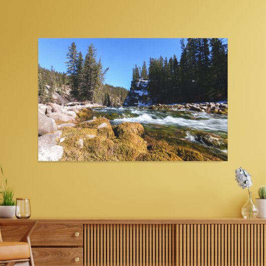 Boeiende schoonheid van de Athabasca rivier Canvas Afdruk (Insitu (Woonkamer))