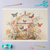 Boeiende schoonheid: vogelkooi decoupage tissuepapier (Craft)