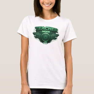 Boeiende Teal LEERMODUS UIT Creative Print T-shirt
