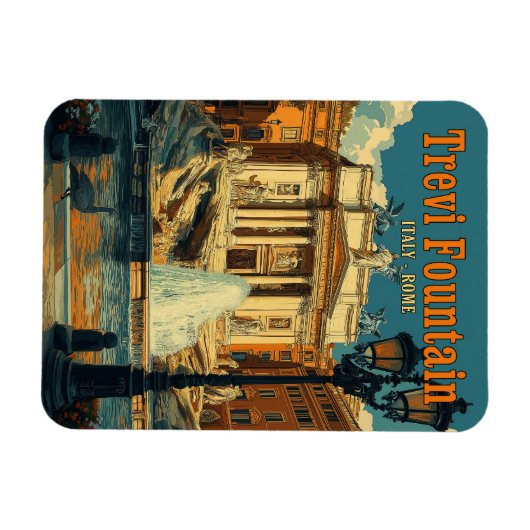 Boeiende Trevi-fontein, Rome -  Magneet (Horizontaal)