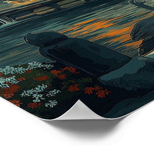 Boeiende Trevi-fontein, Rome - Poster (Hoek)