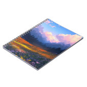 Boeiende vallei met levendige bloemen notitieboek (Linkerzijde)