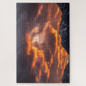 boeiende vurige zonsondergang hemel legpuzzel (Verticaal)