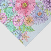 Boeiende Waterverf bloesems en bladeren Tissuepapier (Detail)