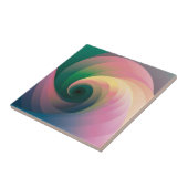 boeiende wervelwind: Zacht ontwerp kleurverloop Tegeltje (Zijkant)