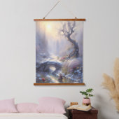 Boeiende Winter Wonderland Landschapskunst Hangend Wandkleed (Slaapkamer)