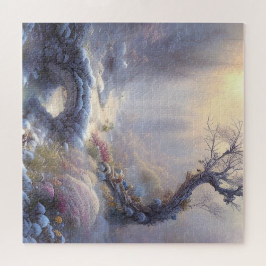 Boeiende Winter Wonderland Landschapskunst Legpuzzel (Horizontaal)