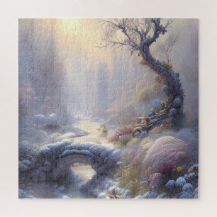Boeiende Winter Wonderland Landschapskunst Legpuzzel