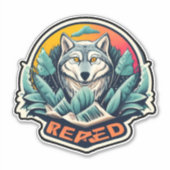 Boeiende Wolf Stickers voor Natuur Liefhebbers (Voorkant)