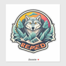 Boeiende Wolf Stickers voor Natuur Liefhebbers