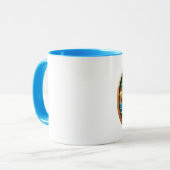 Boeiende Zeemeermin Zittend op een Rock Under a Mo Mok (Voorkant links)