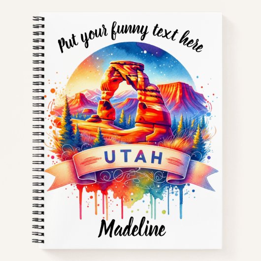 Boeiende zonsondergang in het Arches National Park Notitieboek (Voorkant)