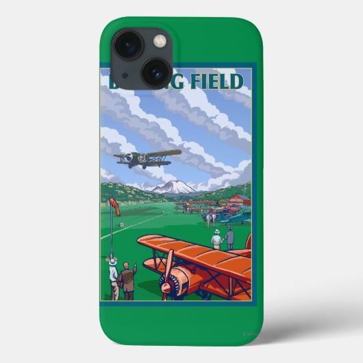 Boeing Field Oude Reisposter Case-Mate iPhone Case (Achterkant)