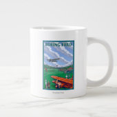 Boeing Field Oude Reisposter Grote Koffiekop (Rechts)