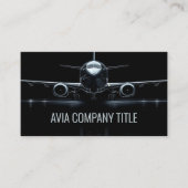 Boeing Model Solid Black Avia Visitekaartje (Voorkant)