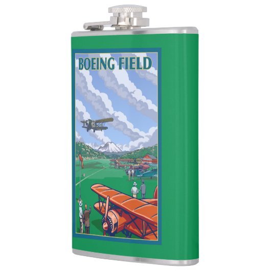 Boeing Vintage Travel Poster Heupfles (Links)