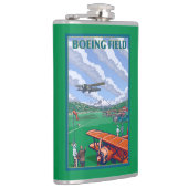 Boeing Vintage Travel Poster Heupfles (Rechts)