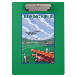 Boeing Vintage Travel Poster Klembord