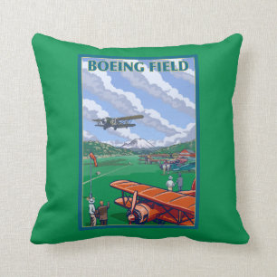Boeing Vintage Travel Poster Kussen