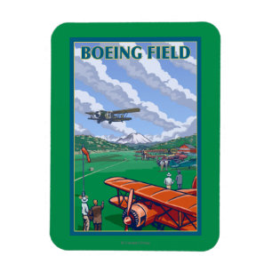 Boeing Vintage Travel Poster Magneet