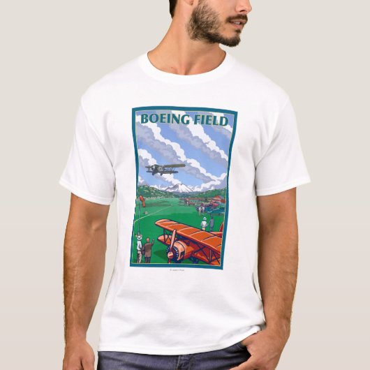Boeing Vintage Travel Poster T-shirt (Voorkant)