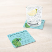 Boeit Owl Coastal Art Cape Coral Florida Kartonnen Onderzetters (Insitu)