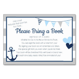 Boek Aanvraag Ahoy Nautical Boy Baby shower Kaart