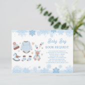 Boek aanvraag Baby shower Boy Het is koud buiten Kaart (Staand voorkant)