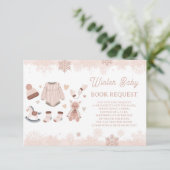 Boek aanvraag Baby shower Neutraal Het is koud bui Kaart (Staand voorkant)