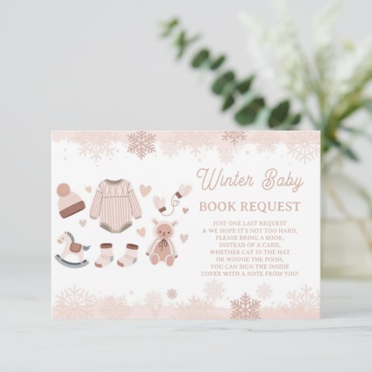 Boek aanvraag Baby shower Neutraal Het is koud bui Kaart (Staand voorkant)