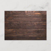 Boek Aanvraag Baby shower Rustiek Uitnodigen Invoe Informatiekaartje (Achterkant)