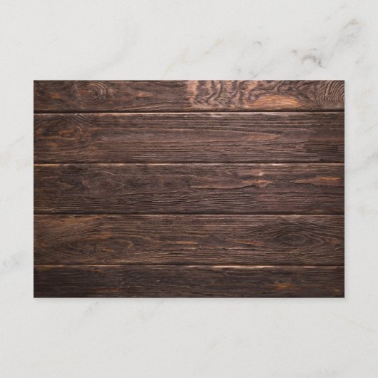 Boek Aanvraag Baby shower Rustiek Uitnodigen Invoe Informatiekaartje (Achterkant)