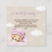 Boek aanvraag beer clouds baby girl shower informatiekaartje (Voorkant)