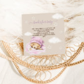 Boek aanvraag beer clouds baby girl shower informatiekaartje